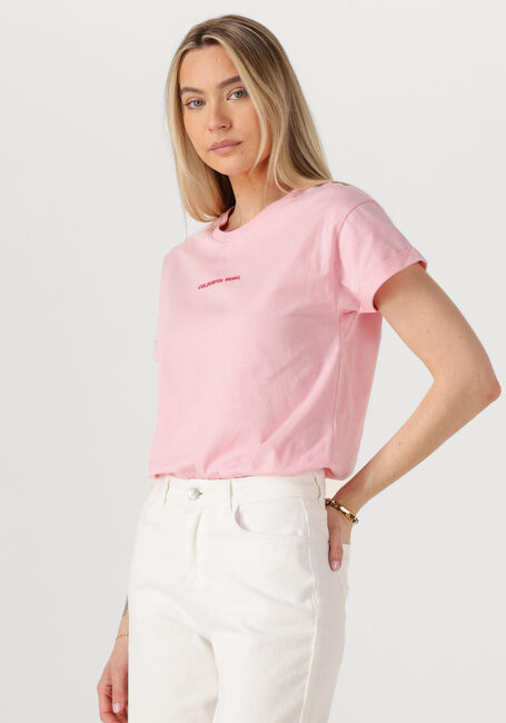 COLOURFUL REBEL T-shirt UNI LOGO BOXY TEE en rose - large