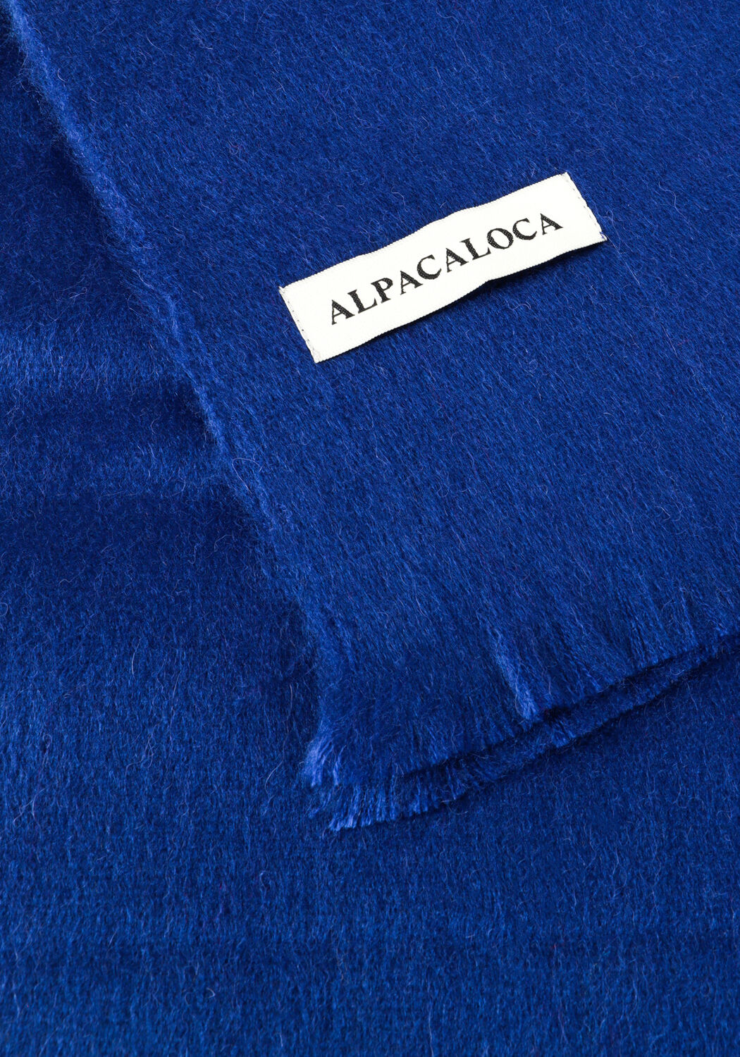 Blauwe ALPACA LOCA Sjaal SLIM SCARF - large