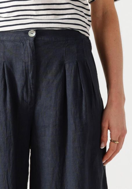 Donkerblauwe BY-BAR Wijde broek ELI LINNEN PANT - large