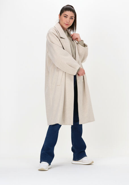 SUMMUM Manteau COAT GABARDINE en beige - large
