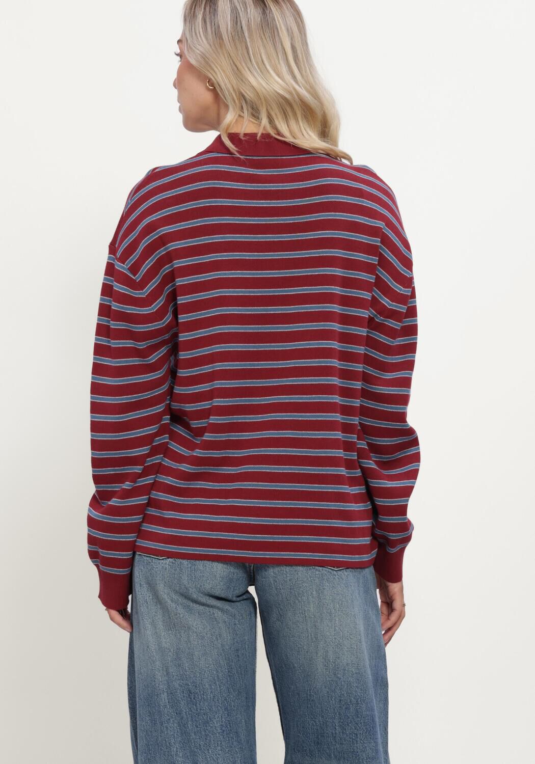 BOII STUDIOS ADANNE POLO KNIT Pulls & Gilets en bleu - large