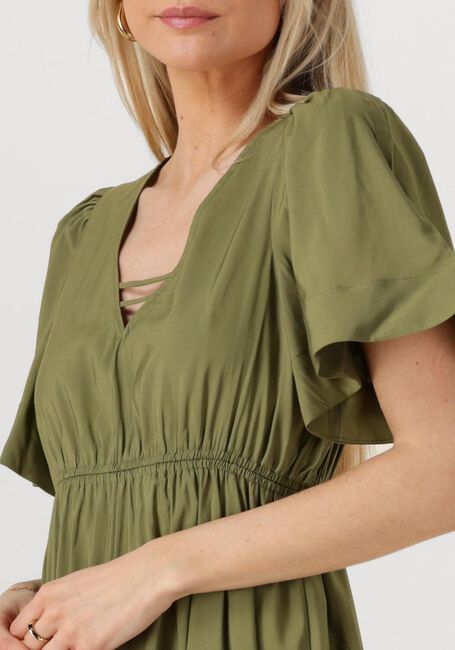OBJECT Robe midi OBJCELINE 2/4 LO DRESS 138 en vert - large