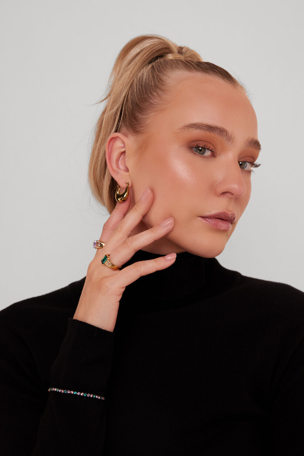 NOTRE-V Boucles d'oreilles OMFW22-012 Dor&eacute; - large