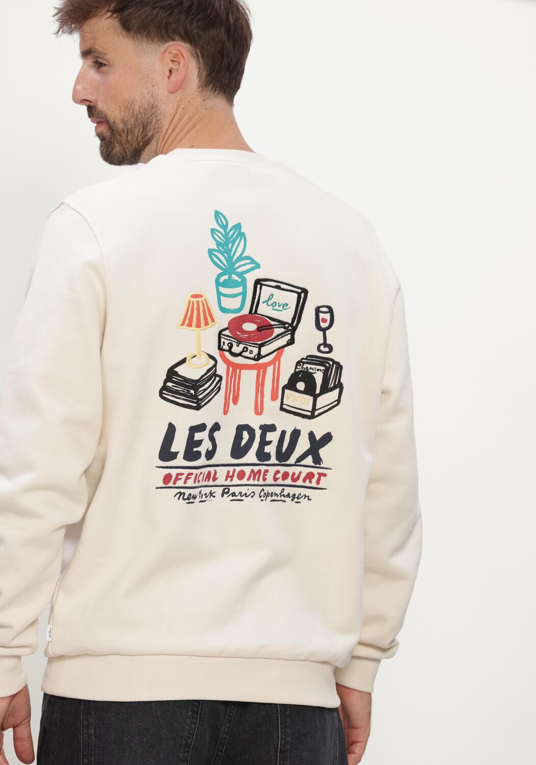 Ecru LES DEUX Sweater RECORD SWEATSHIRT - large