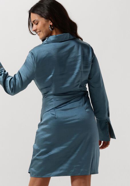 COLOURFUL REBEL Mini robe METTE SATIN WRAP DRESS en bleu - large