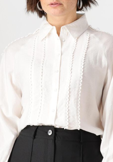 JANSEN AMSTERDAM INDI BLOUSE FS 793 LONG SLEEVE LACE TAPE Blouses en blanc - large