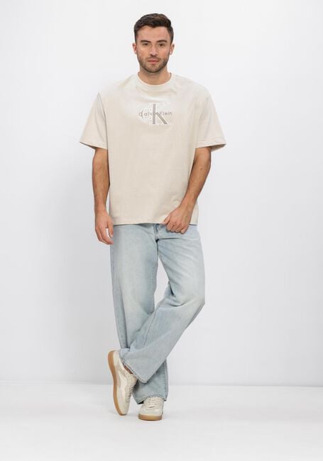 Zand CALVIN KLEIN T-shirt SS 16S ELEVATED MONOLOGO TEE - large