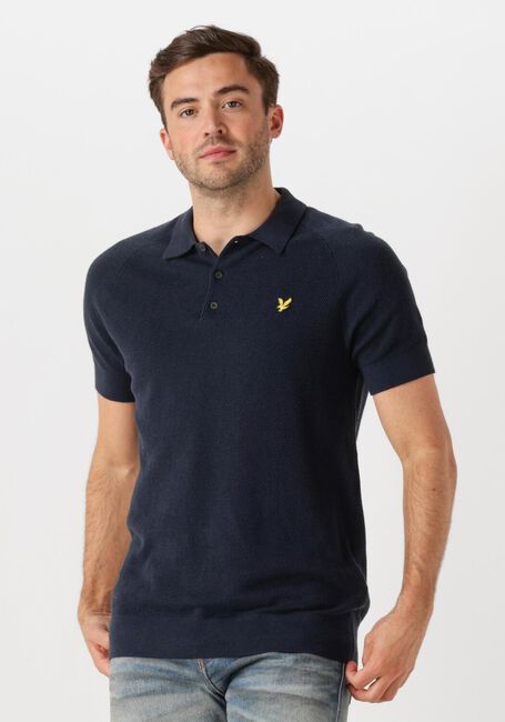 LYLE & SCOTT Polo LINEN BLEND KNITTED POLO Bleu foncé - large