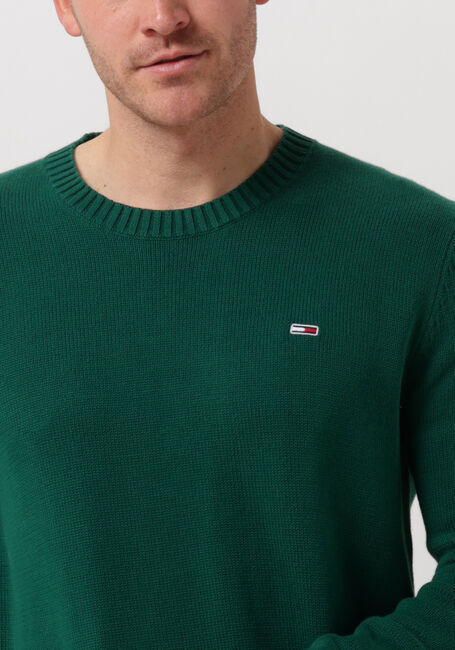Donkergroene TOMMY JEANS Trui TJM ESSENTIAL CREW NECK SWEATER - large