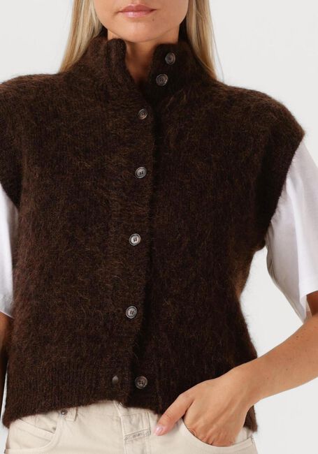 DES PETITS HAUTS Gilet ALIBOU en marron - large