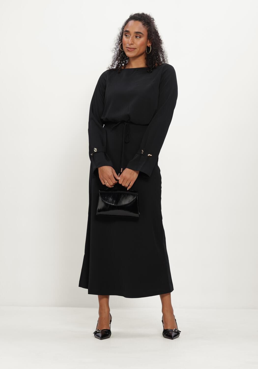 Zwarte LINA LOCCHI Maxi jurk LL-BETH - large