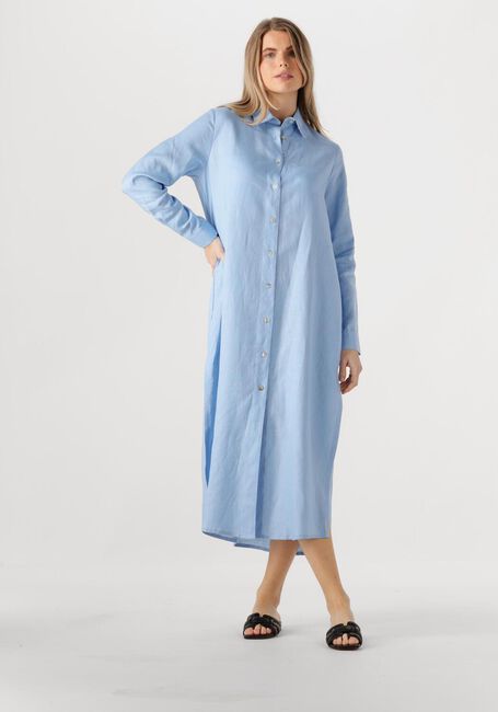 Lichtblauwe RESORT FINEST Maxi jurk SHIRT DRESS - large