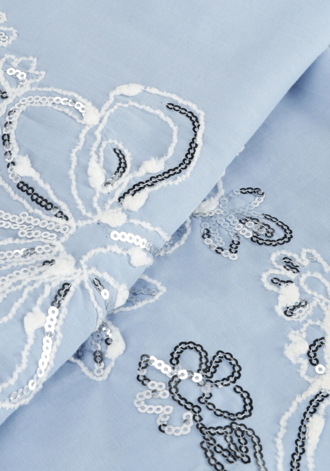 Blauwe NUKUS  TESSA BLOUSE PAILLET - large