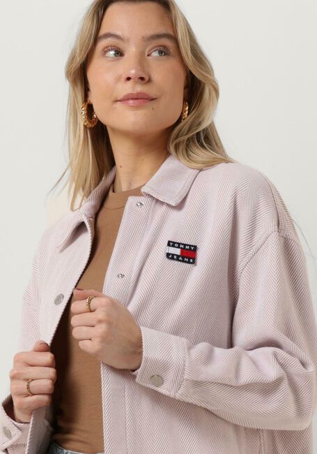 Beige TOMMY JEANS  TJW HERRINGBONE OVERSHIRT - large