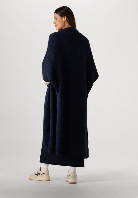 SUMMUM Gilet KIMONO CARDIGAN RUSTIC MOHAIR BLEND KNIT en bleu - large