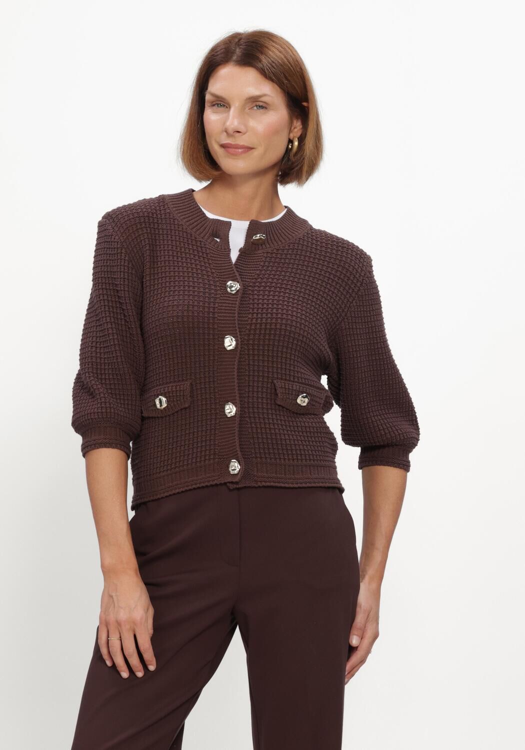 Bruine BEAUMONT Trui ANOUSHKA CARDIGAN - large