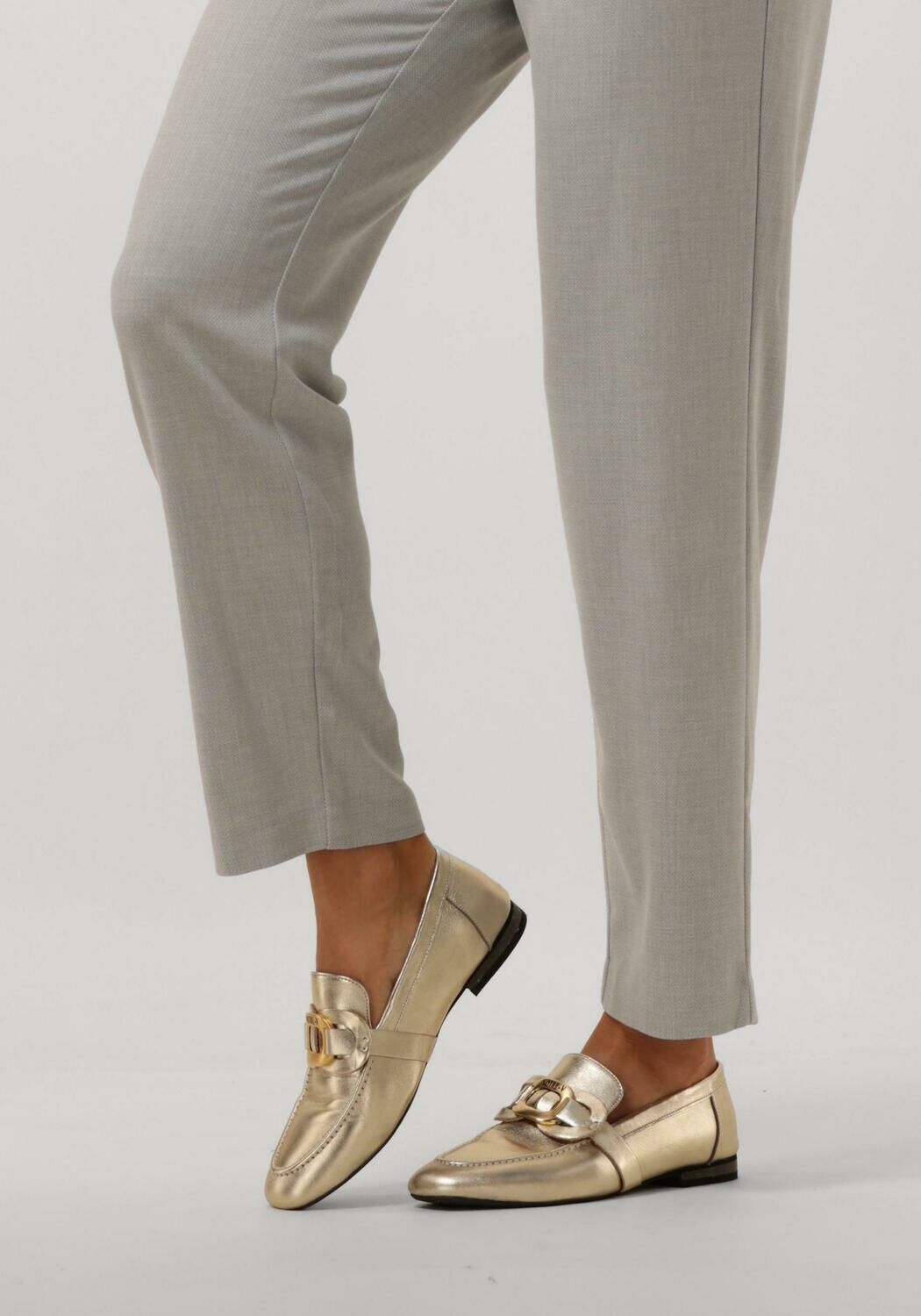 Loafers Gouden Instappers Dames Gouden NOTRE-V Loafers 133 5621 Omoda