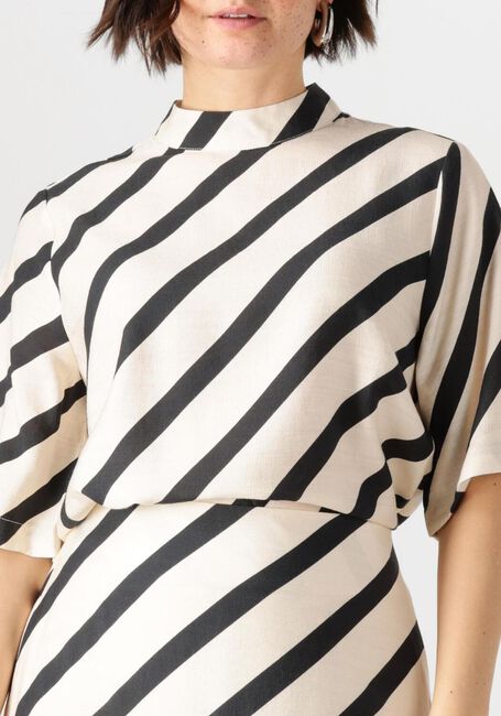 JANSEN AMSTERDAM TEDDIE BLOUSE BS 116 SHORT SLEEVE HIGH NECK Blouses en blanc - large