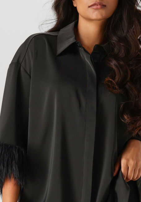 Zwarte CO'COUTURE Mini jurk ADNA CC FEATHER SHIRT - large