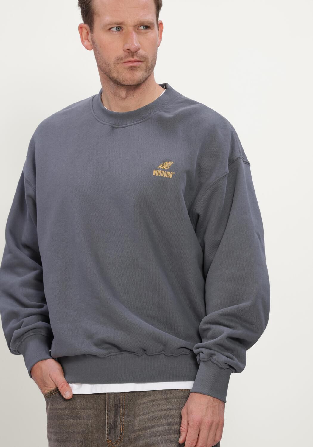 WOODBIRD Chandail WBDUKE ACTION CREW Gris fonc&eacute; - large
