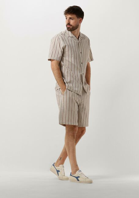 Beige ANERKJENDT Casual overhemd AKLEON S/S STRUCTURE SHIRT - large