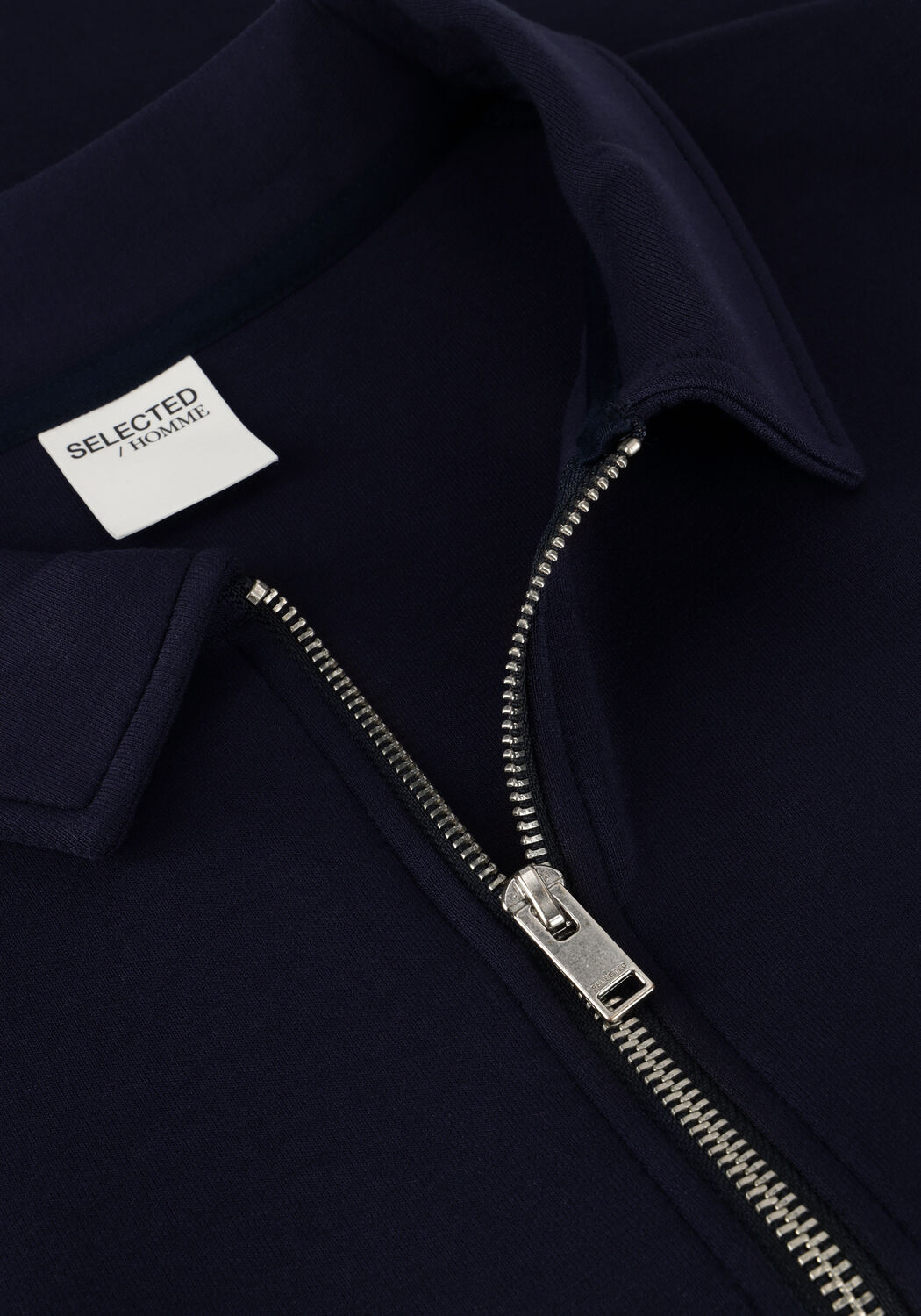 SELECTED MEN Gilet SLHEMANUEL SOFT FULL ZIP SWEAT NOOS Bleu fonc&eacute; - large