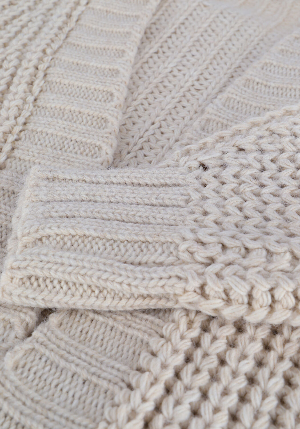 Witte SUMMUM Vest CARDIGAN CHUNKY MELANGE KNIT - large