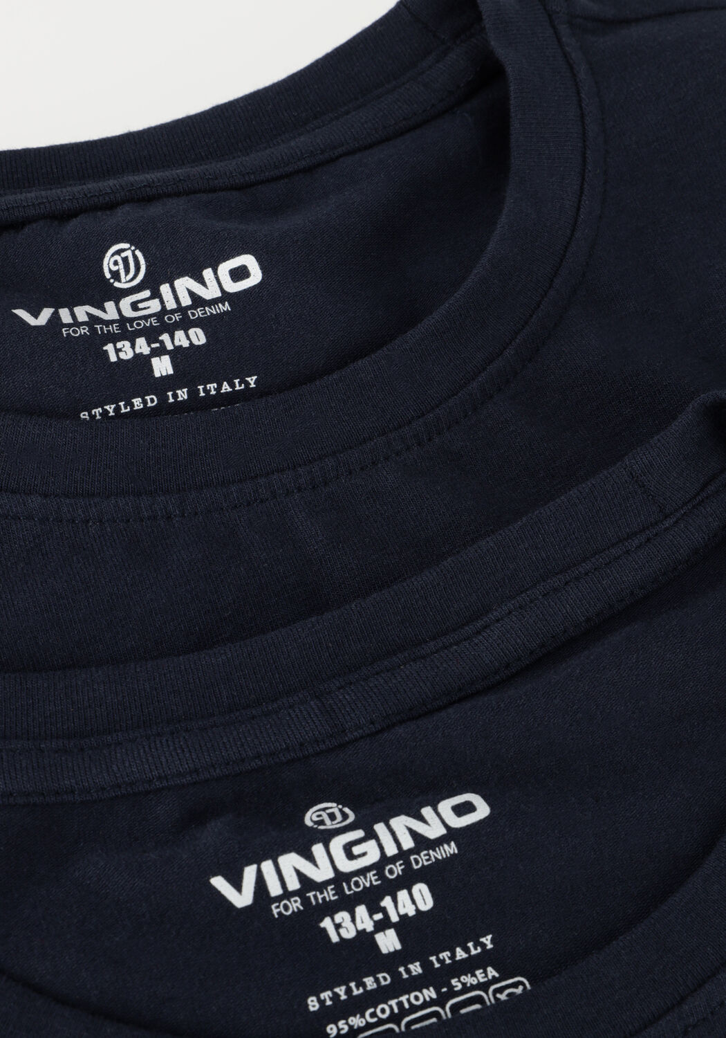 VINGINO T-shirt BOYS T-SHIRT ROUND NECK (2-PACK) Bleu fonc&eacute; - large
