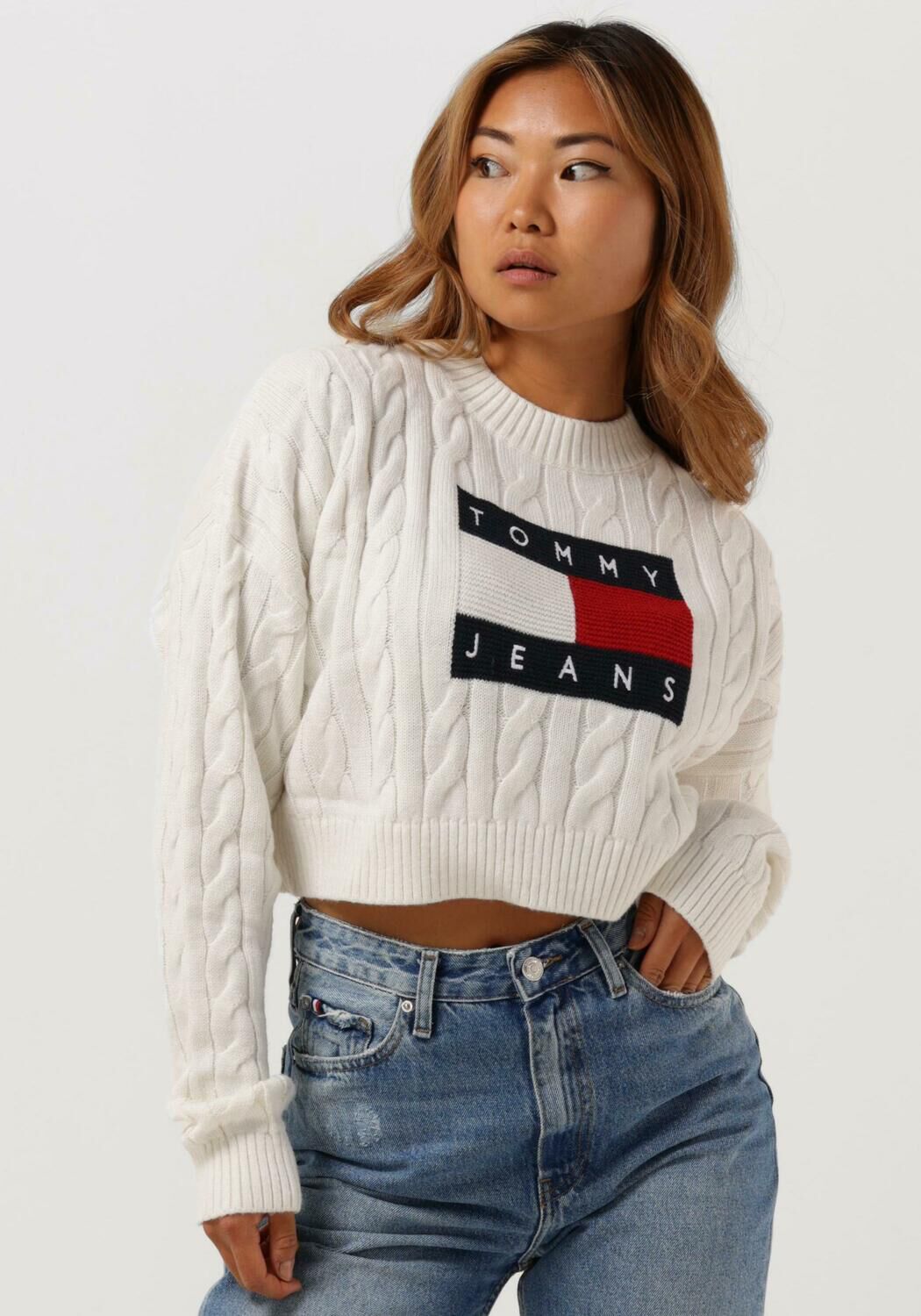 Tommy hilfiger trui wit hot sale dames