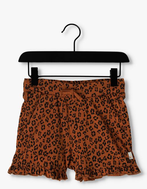 Bruine MOODSTREET Shorts SHORT WITH RUFFLE IN AOP LEOPARD - large