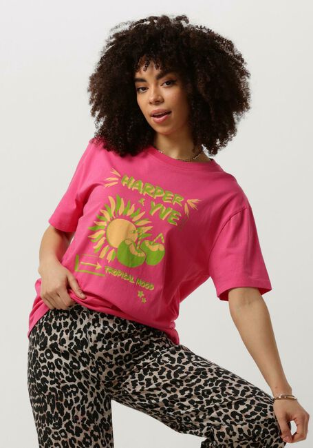 HARPER & YVE T-shirt TROPICAL-SS en rose - large