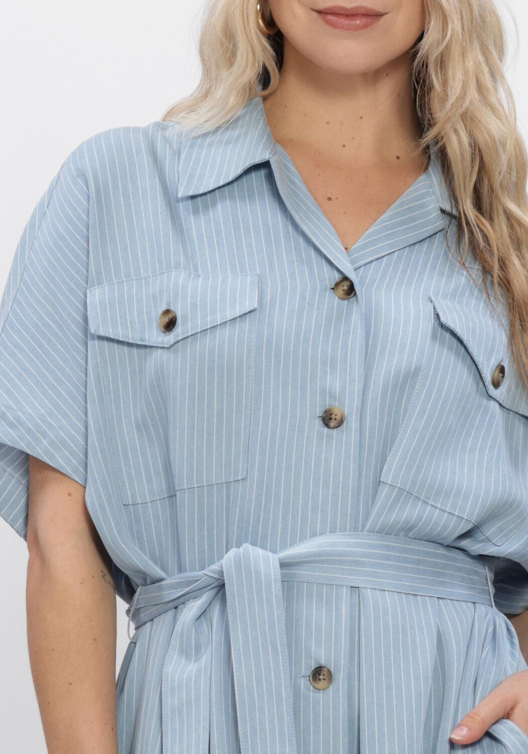 Blauwe MOS MOSH Midi jurk MMZENTA NEO DRESS - large