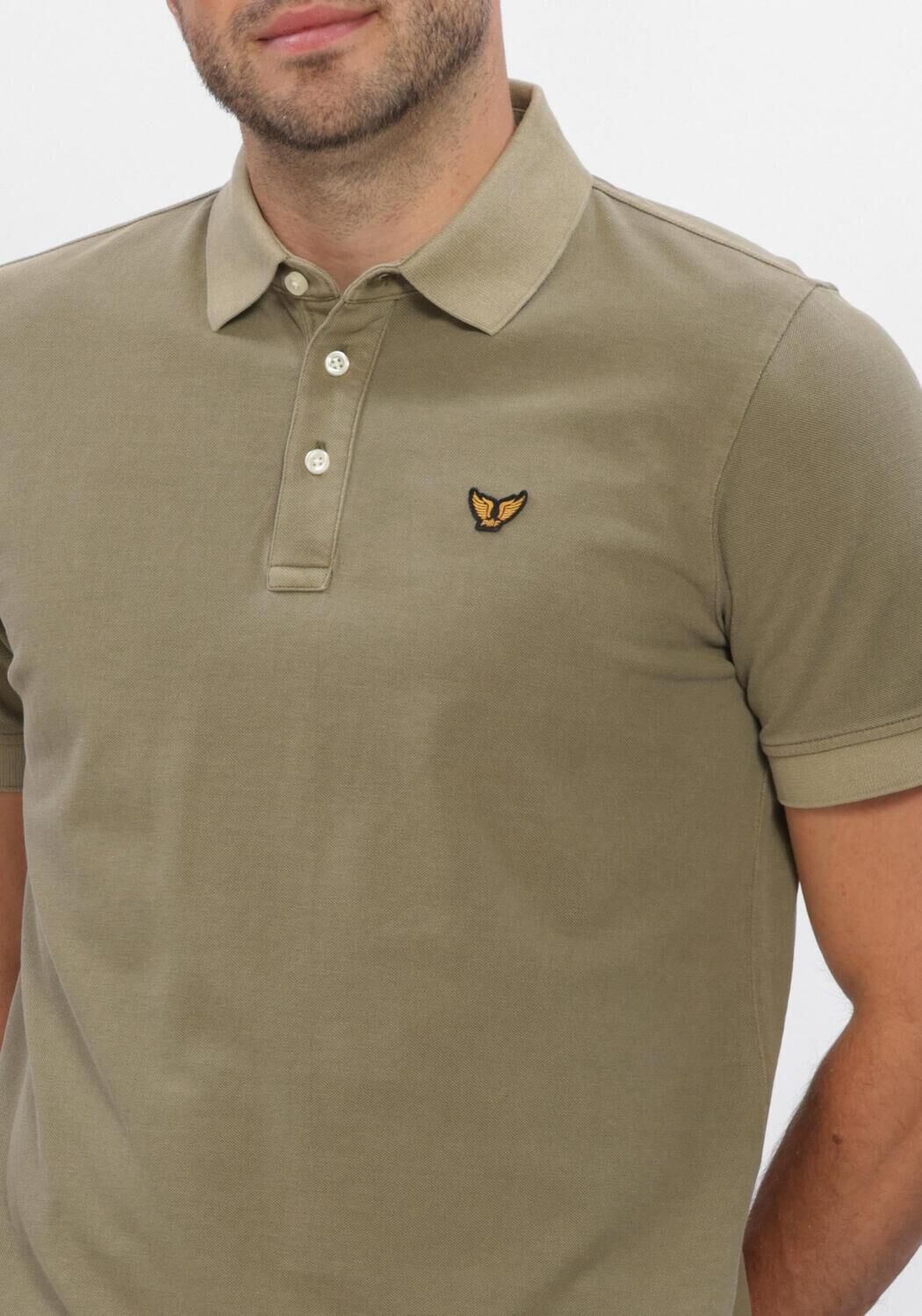 PME LEGEND Polo SHORT SLEEVE POLO PIQUE GARMENT DYED TAILWING Kaki - large