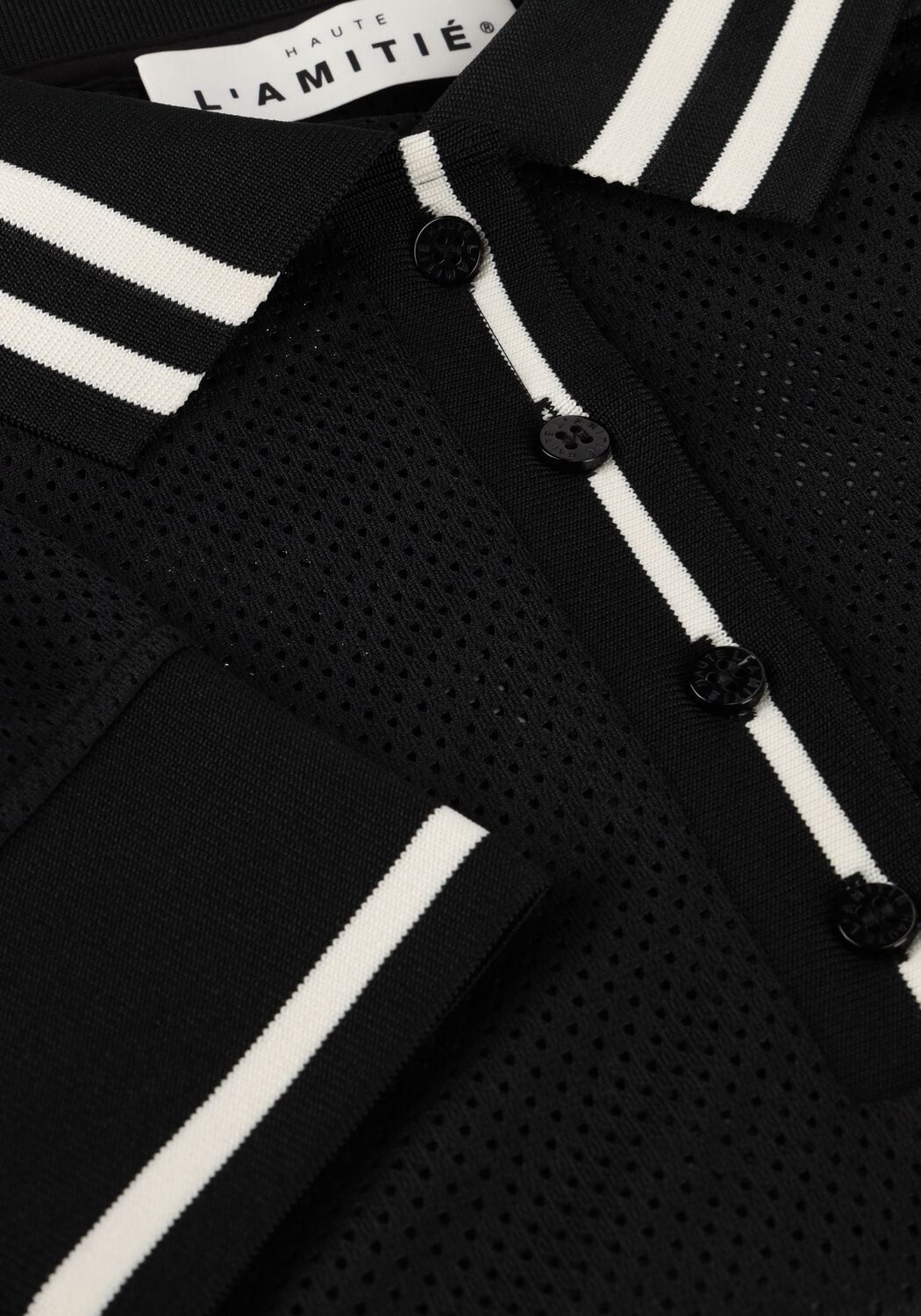 Zwarte HAUTE L'AMITI&Eacute; Polo DRIFT POLO BLOUSE - large