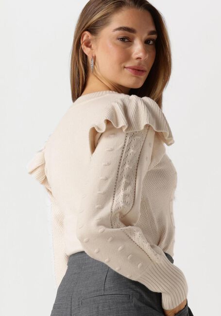 Gebroken wit OBJECT Trui OBJJULIA KNIT L/S RE PULLOVER - large