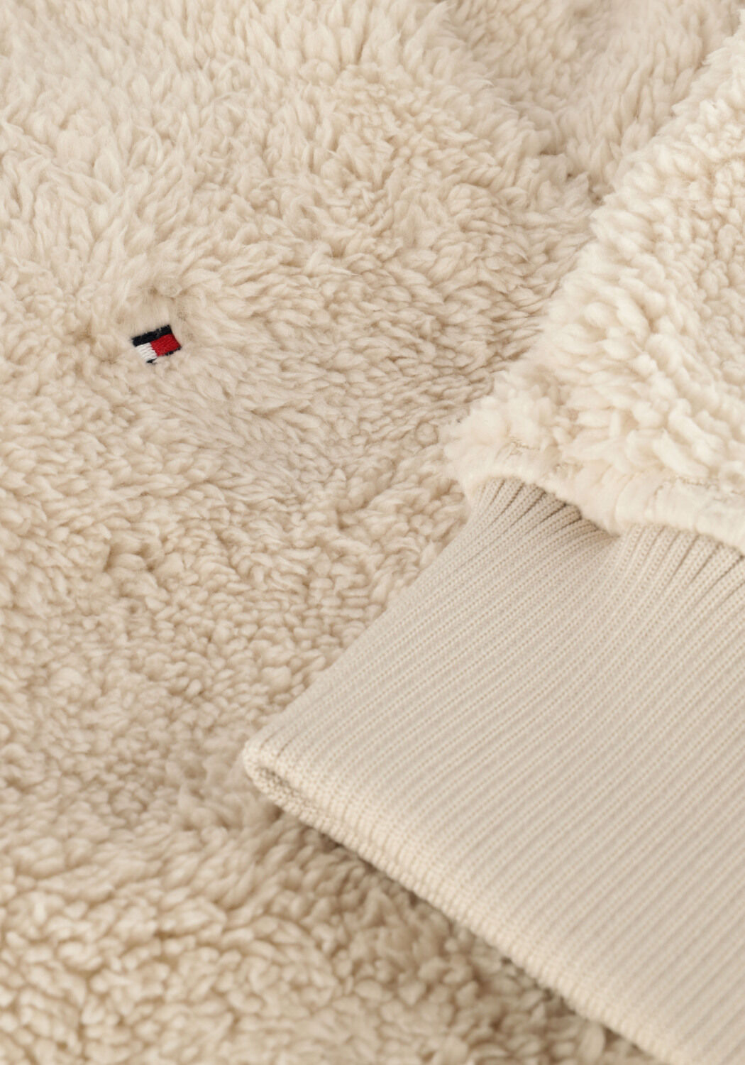 TOMMY HILFIGER Chandail SHERPA FABRIC MIX HOODIE en beige - large
