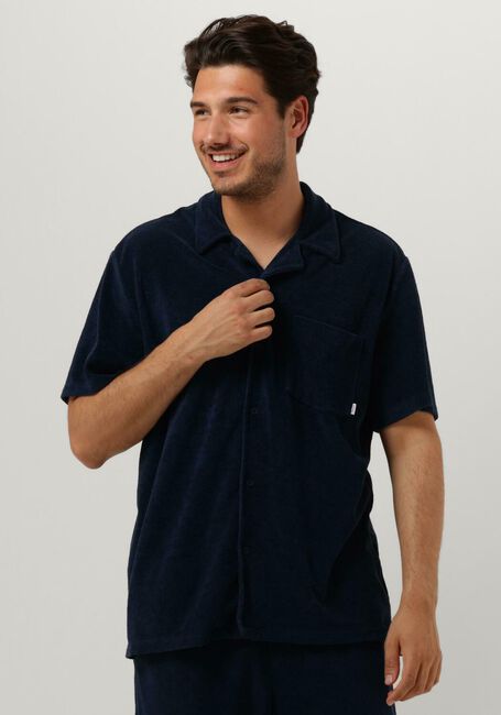 Donkerblauwe WOODBIRD Polo MAYS TOWEL SHIRT - large