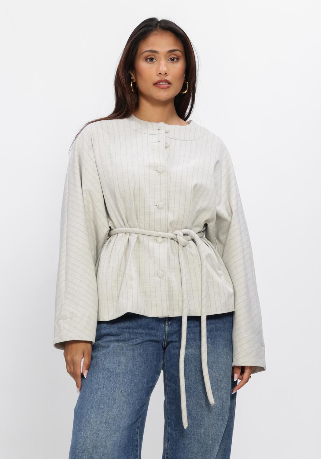 Grijze AIMEE THE LABEL Jassen FLORELLA JACKET - large