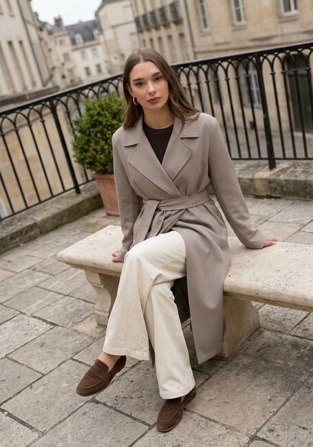 OBJECT Pantalon large OBJTUBA MW LO WIDE PANT &Eacute;cru - large