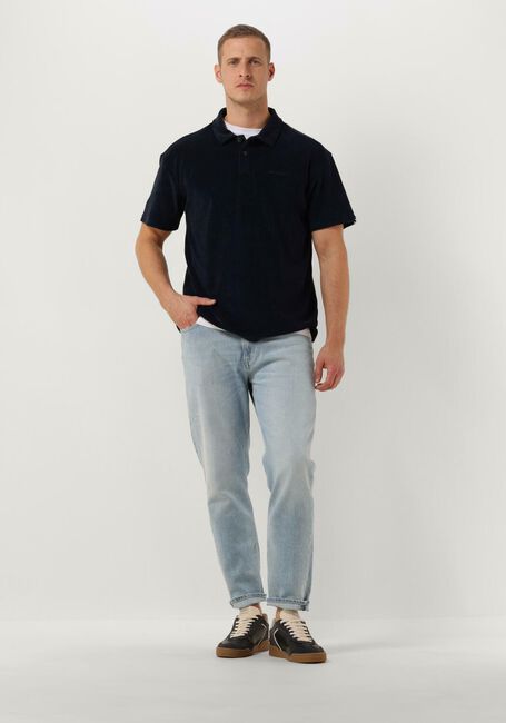 Donkerblauwe ANERKJENDT Polo AKKIKKI S/S FROTTE POLO TEE - large