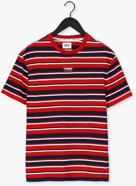 TOMMY JEANS T-shirt TJM CENTRE GRAPHIC STRIPE TEE en rouge - large