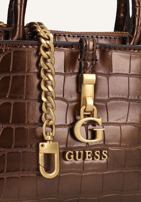 Bronzen GUESS Schoudertas JAMES MINI SATCHEL Bronzen GUESS Schoudertas JAMES MINI SATCHEL - large