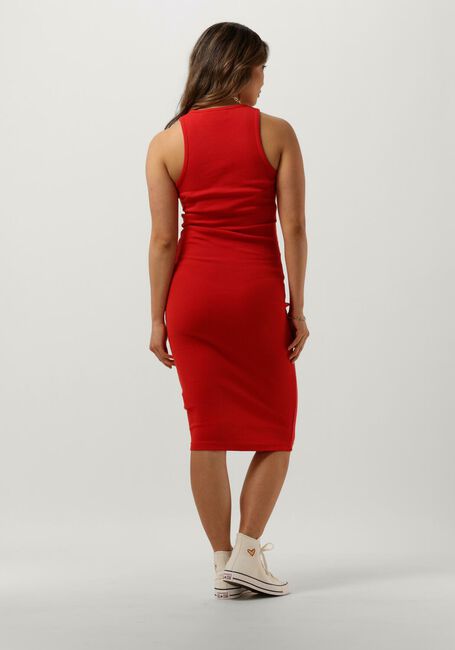 LYLE & SCOTT Robe midi RIBBED RACER DRESS en rouge - large