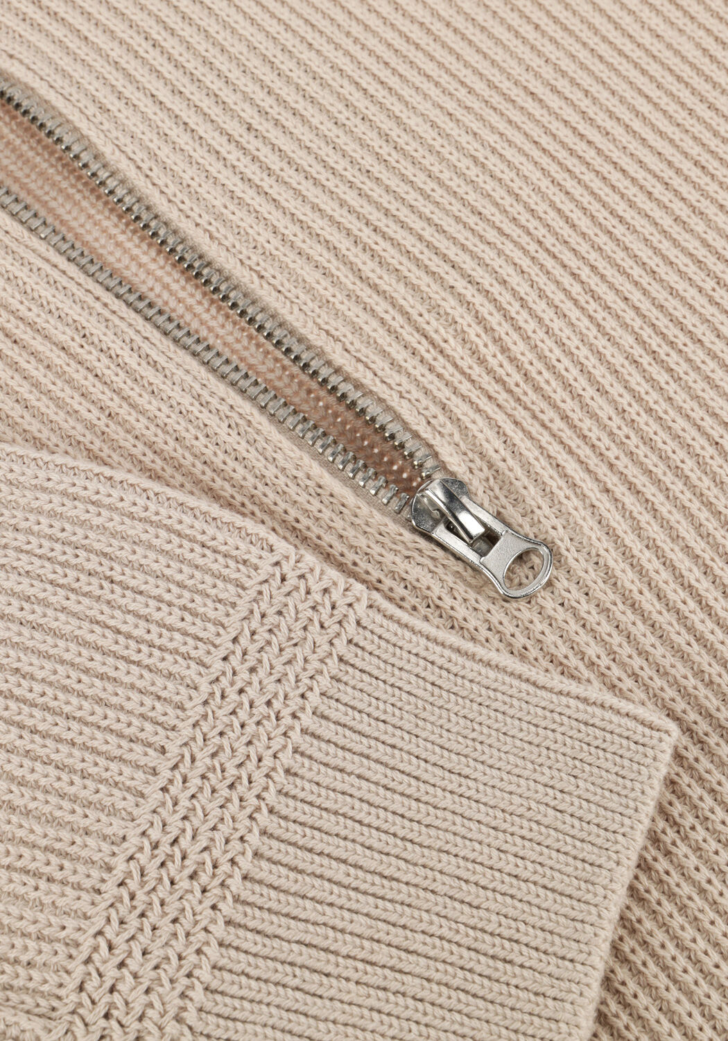 Beige BUTCHER OF BLUE Trui GALWAY HALF ZIP - large