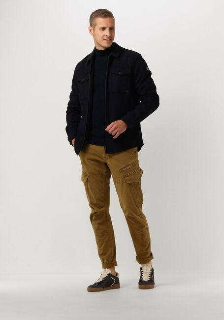 VANGUARD Surchemise LONG SLEEVE SHIRT CHECK FINE WOOLBLEND Bleu foncé - large