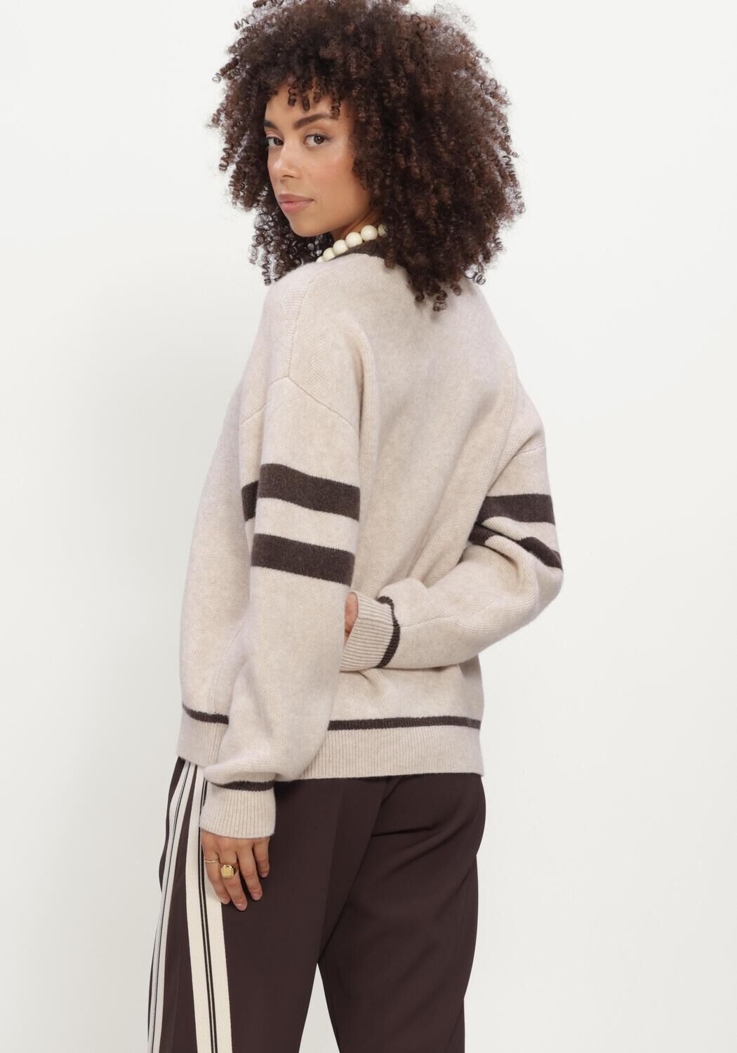 CO'COUTURE Pull ROWCC COCO LOGO KNIT en beige - large