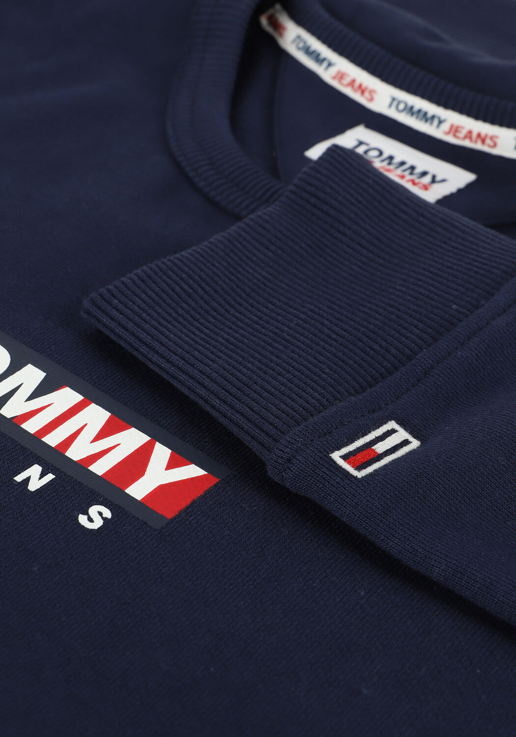 Donkerblauwe TOMMY JEANS Sweater TJM ENTRY GRAPHIC CREW - large