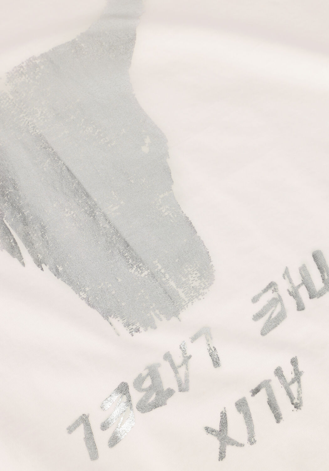 ALIX THE LABEL T-shirt LADIES KNITTED SILVER BULL T-SHIRT en blanc - large