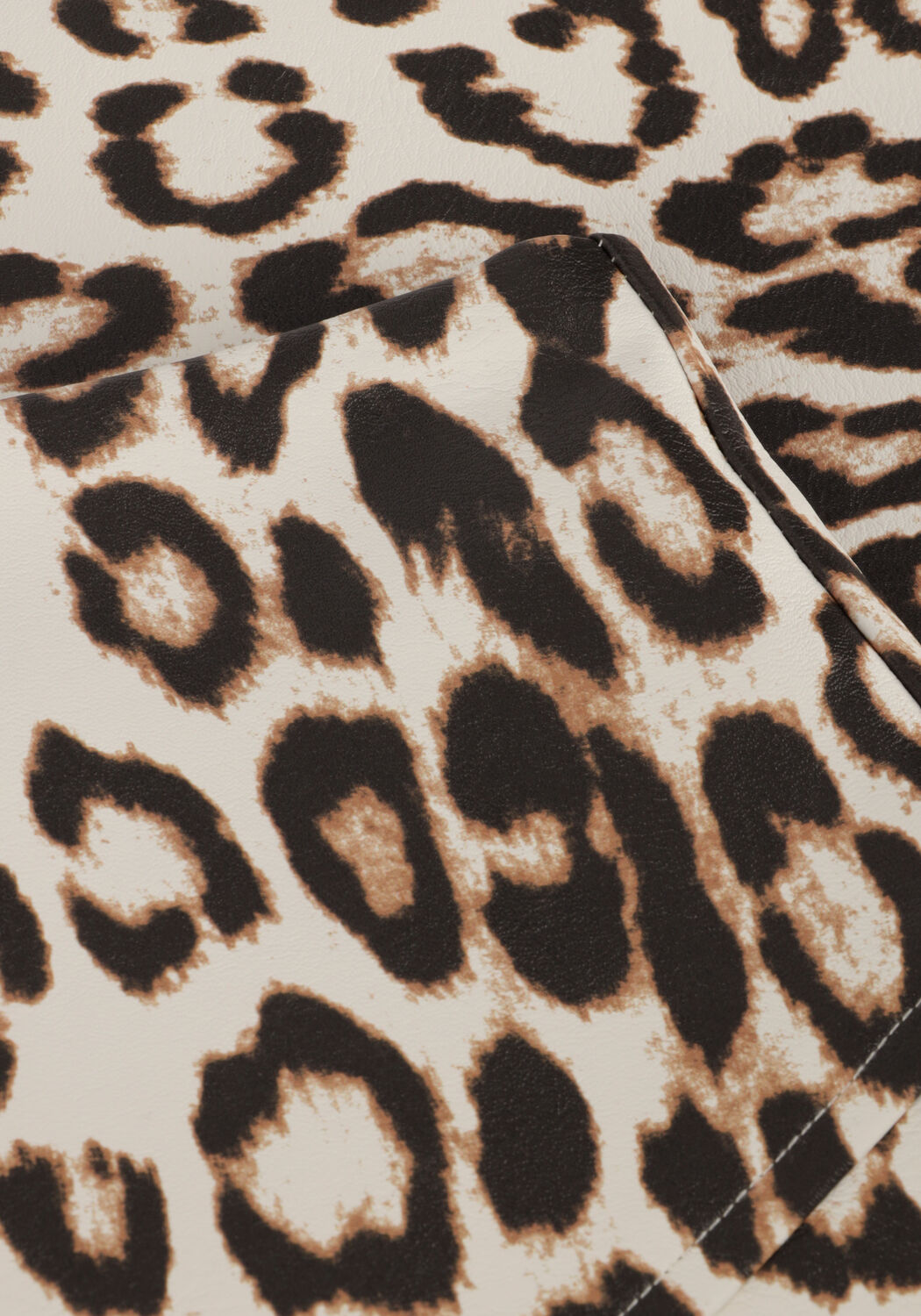 ALIX THE LABEL Mini-jupe LADIES WOVEN LEOPARD FAUX LEATHER SKIRT en marron - large