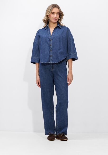 Blauwe SUMMUM Wijde broek JEANS LOOSE FIT LIGHT COTTON TWILL - large